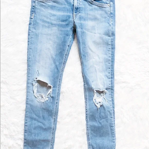 Rag & Bone Ripped Denim Jeans Ripped Capri sz25 - Picture 7 of 7